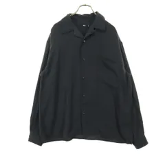 HARE ハレ 長袖 とろみ オープンカラーシャツ M ブラック メンズ 古着