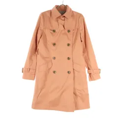 a day in the life アデイインザライフ 日本製 コットン 長袖 ダブルブレスト トレンチコート 40 ピンク系 ユナイテッドアローズ レディース 古着