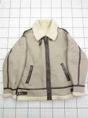 ◇ ⊇ フォークシー FOXEY ムートン調ボアジャケット ベージュ系 M レディース E  【1603230027541】