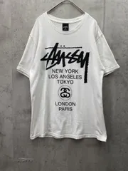 Stussy ステューシー WORLD TOUR TEE プリント Tシャツ sizeS/白  ■◆ レディース