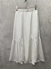 Spick & Span スピック＆スパン ドット柄 ロング フレア スカート size36/白ｘ黒  ■◆ レディース