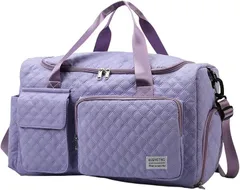 RENASYS ボストンバッグ 旅行 スポーツ キャリーオン 大容量 防水 ジム トラベル マザーズ サブ (パープル)