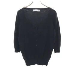 ZARA ザラ 7分袖 カーディガン M ブラック レディース 古着