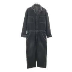 OSHKOSH オシュコシュ 長袖 つなぎ S ブラック デニム オールインワン メンズ 古着