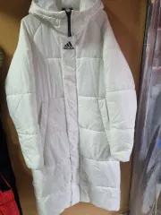 アディダス メンズ BIGバッフル ロゴ ダウンジャケット ロング丈