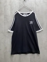 ■adidas アディダス 3 STRIPES TEE 半袖 Tシャツ sizeM/黒 ■◆メンズ