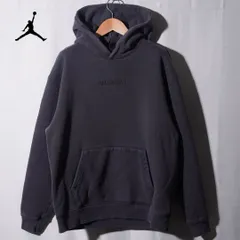 ナイキ NIKE エアジョーダン AIR JORDAN パーカー L ブラック ヘビーウエイト ロゴ刺繍 スウェット フーディー ストリート Y2K バスケ スポーツミックス 古着 B521