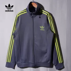 アディダス オリジナルス adidas Originals ヨーロッパTT トラックジャケット XXL グレー ライム ロゴ刺繍 ジャージ スポーツウェア オーバーサイズ ストリート Y2K スポーツミックス 古着 B730