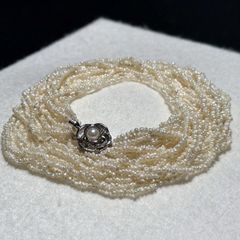 N291 砂芥子 15連 あこや真珠 ケシ 51cm ネックレス 天然 - メルカリ