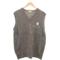 トラサルディ TRUSSARDI ベスト ニット 4 グレー Vネック ワッペン ロゴ刺繍 /NU ■GY58のサムネイル