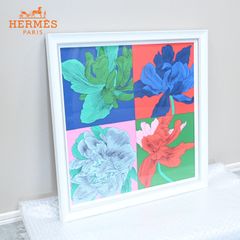 ☆전시극미품☆Hermès 에르메스 카레 45 가브로쉬 Étude pour un iris arc-en-ciel 이리스의 에튜드 2017년 S/S 컬렉션 액자들이
