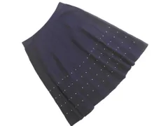 snidel スナイデル 刺繍 Aライン 台形 スカート sizeone/ネイビー ■◇ レディース