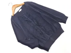 MACKINTOSH PHILOSOPHY マッキントッシュフィロソフィー カットワーク カーディガン size38/紺 ■◇ レディース