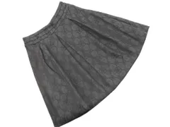 CLATHAS クレイサス ロゴ 総柄 Aライン 台形 スカート size38/黒 ■■ レディースのサムネイル