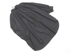 green label relaxing グリーンレーベルリラクシング ユナイテッドアローズ ギャザー 七分袖 ブラウス シャツ 黒 ■◇ レディース