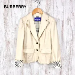 BURBERRY BLUE LABEL バーバリーブルーレーベル ロゴボタン ノバチェック テーラードジャケット