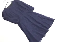 Karl Park Lane カールパークレーン シフォン 花柄 Aライン ワンピース size5/紺 ■◇ レディース