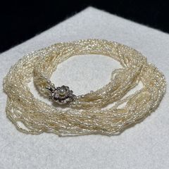 豪華 希少 10連 ケシパール 本真珠 芥子パール ネックレス ベビー 