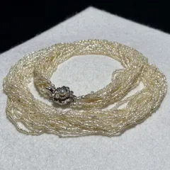 照り◎【15連】アコヤ真珠 芥子 ケシパール 53㎝ 32.1g あこや 本真珠 SILVER pearl jewelry necklace アクセサリー SS220