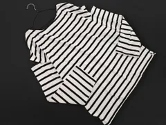 w closet ダブルクローゼット カットアウト ボーダー カットソー sizeF/白ｘ黒 ■◇ レディース