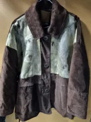 カナダ リー リアル スウェード カーフレザー ユニセックス ジャケット