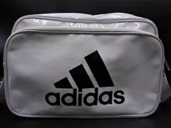 adidas アディダス エナメル ショルダー バッグ 白 ■■ メンズ