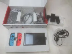  ゲーム Nintendo switch ニンテンドースイッチ 本体 HAC-001(-01) 動作品 ネオンレッド ブルー 周辺機器付き 中古品
