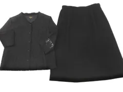 新品 YUKI TORII ユキトリイ レース ノーカラー ジャケット スカート セットアップ size15ABR/黒 ■◇ レディース