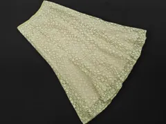 NATURAL BEAUTY BASIC ナチュラルビューティーベーシック レース ロング スカート sizeS/黄緑 ■◇ レディース