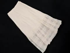 NOLLEY'S ノーリーズ メッシュ 切替 ロング スカート オフホワイト ■◇ レディース