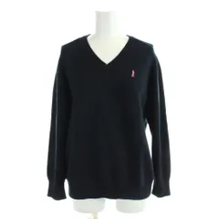 イーストボーイ EAST BOY ニット セーター 11 紺 ネイビー Vネック 長袖 ロゴ刺繍 /AP