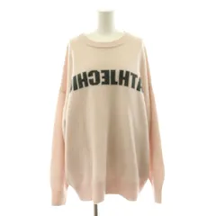 バンヤードストーム BARNYARDSTORM INVERTEDニット セーター 長袖 クルーネック ロゴ ウール カシミヤ混 F ピンク BG436524MO /KU