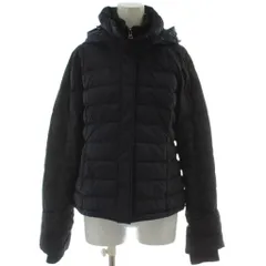 ユニクロ UNIQLO ×Theory ダウンジャケット 上着 紺 ネイビー 黒 ブラック 長袖 フード付き キルティング 271-075251 /GG ■MA