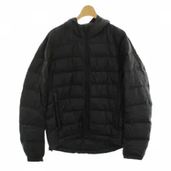 ユニクロ UNIQLO プラスジェイ +J ダウンジャケット 上着 M 黒 ブラック フード 無地 長袖 /LP ■MA