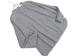 studio CLIP スタジオクリップ チェック フリル 長袖 プルオーバー シャツ sizeL/黒ｘ白 ■◇ レディース