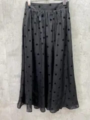 訳あり新品 meilmada メイルマダ AA1309-ANM ドット フロッキードットオーガンジースカート スカート sizeF/黒 ■◆レディース