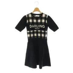 ダーリッチ Darich ギンガムチェックニットミニワンピース F ブラック /DF ■OS