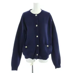 フリークスストア FREAKS STORE 金ボタン ニット カーディガン セーター F 紺 ネイビー 長袖 /AB ■OS