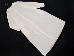 natural couture ナチュラルクチュール バンドカラー ロング シャツ ワンピース sizeF/白 ■◇ レディース