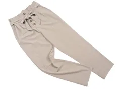 ZARA ザラ チェック ベルト紐付き テーパード パンツ sizeS/茶ｘ黒 ■◇ レディース