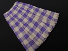 Reflect リフレクト ツイード ギンガムチェック ロング スカート size11/ベージュｘ紫 ■◇ レディース