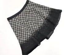 KUMIKYOKU 組曲 チェック フレア Aライン 台形 スカート size2/グレー ■◇ レディース