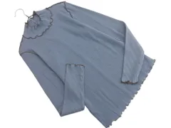 earth music&ecology アースミュージック＆エコロジー メロウフリル カットソー sizeS/青 ■◇ レディース