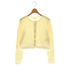 セルフォード CELFORD 24AW ケーブルニットファーカーディガン ショート丈 ONE オフホワイト /MY ■OS