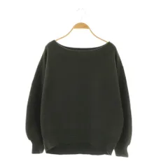 バビロン BABYLONE 26SS スウェットライクニットプルオーバー セーター 長袖 ボリュームスリーブ F チャコールグレー /MY ■OS