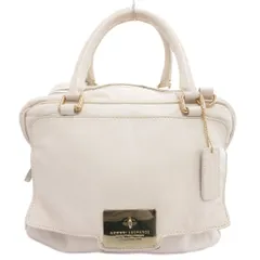 アルマーニエクスチェンジ A/X ARMANI EXCHANGE ハンドバッグ レザー ロゴ 白 ホワイト /JS ■GY18