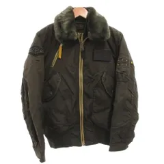 アルファ ALPHA INDUSTRIES フライトジャケット ブルゾン 襟ボア ロゴ L カーキ TA0610-076 /FF ■GY12