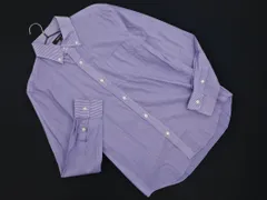 COMME CA ISM コムサイズム ストライプ ボタンダウン シャツ sizeL/青 ■◇ メンズ