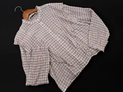 ZARA ザラ フリル ギンガムチェック ブラウス シャツ sizeL/ラベンダーｘベージュ ■◇ レディース