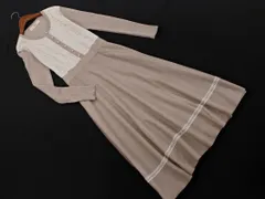 tocco closet トッコクローゼット レース Aライン ニット ワンピース sizeM/ピンクベージュ ■◇ レディース